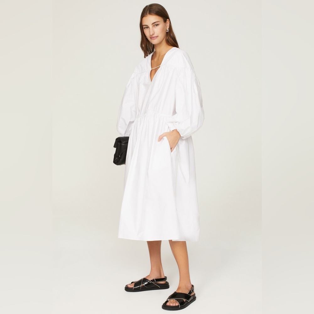 Rosetta Getty White Long Sleeve Dress